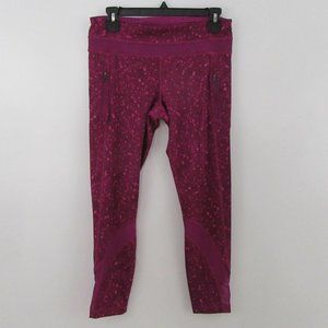 Lululemon Inspire Purple Mesh Yoga Pants Size 8